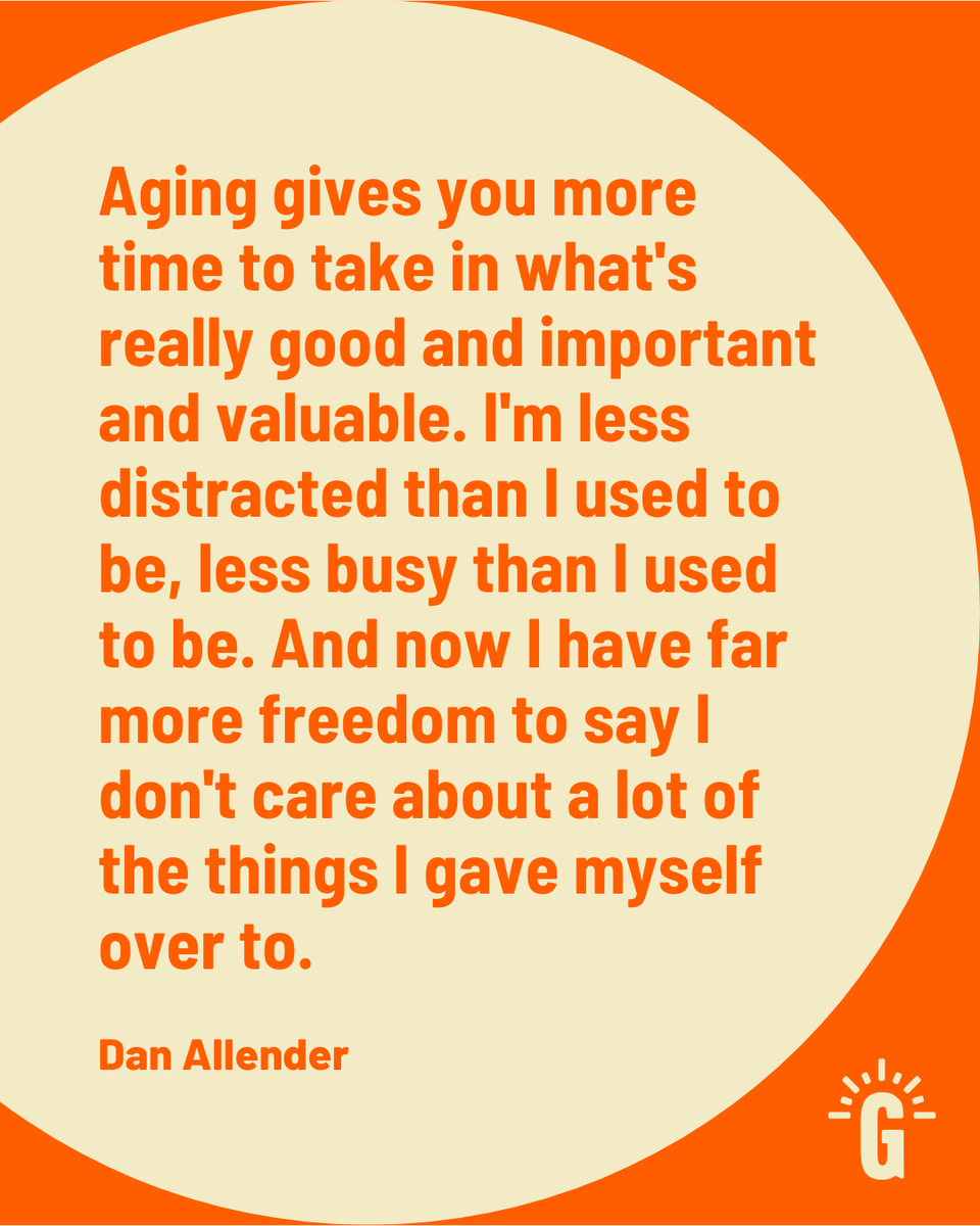 curtischangGF's tweet photo. Most of us spend a surprising amount of energy resisting the fact that we’re getting older.

But what if aging isn’t the enemy of a meaningful life? What if it’s actually one of the ways we’re invited more deeply into it?

I recently sat down again with psychologist Dr. Dan Allender. Dan is 73 now — and somehow more alive, more honest, and more curious than many people half his age. Our conversation moved quickly past the usual clichés about aging and into something much more unsettling and hopeful: what happens when we stop pretending we’re immune to mortality.

Dan said something that has stayed with me:

“The closer you get to death, the less the things that owned you seem to matter.”

I think he’s right. There’s a kind of freedom that can emerge when we finally stop fighting the reality that our lives are finite. The endless striving, the image management, the need to prove ourselves — some of it begins to loosen its grip.

New episode out now.