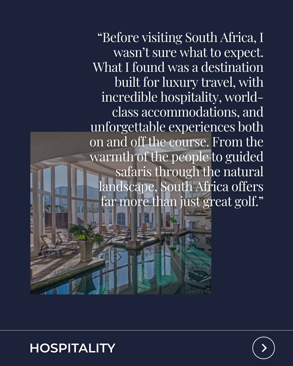 PremierGolfLLC's tweet photo. Introducing The Premier Playbook.

A new content series from our team sharing expert insight, insider tips, and firsthand perspective on the world’s best golf destinations. First stop: South Africa 🇿🇦

From bucket-list safaris to iconic golf, the country offers one of the most unforgettable experiences in golf travel. Swipe for our take on what makes it so special.

Learn more: https://t.co/353UimoaMV