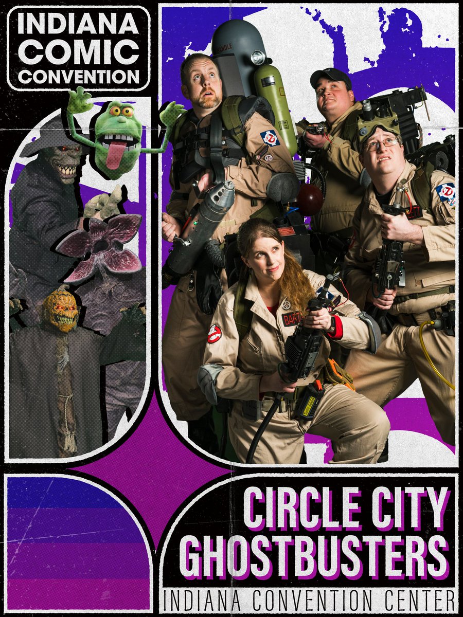 CCGhostbusters's tweet photo. Who ya gonna call at Indiana Comic Convention?

That's right, your local Ghostbusters are back with double the proton power and double the prices at next month's Indiana Comic Con! Stop by our booth and get 1/2 off everything as a part of our Ghostbusters Day weekend special! https://t.co/d2I2PDLNx7