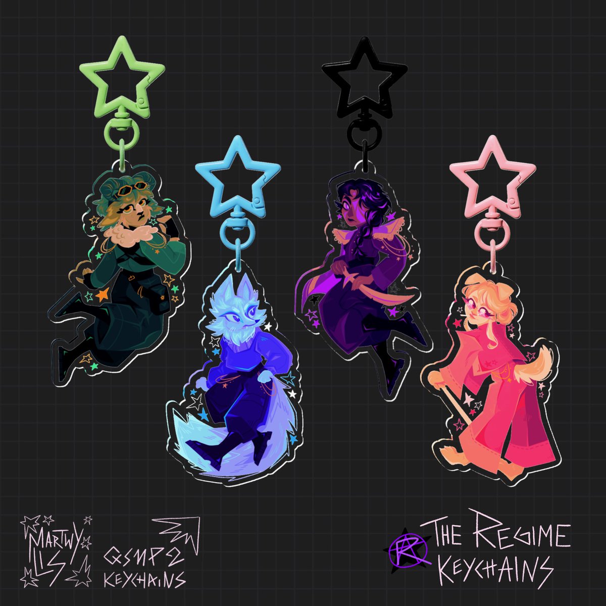 martwylisart's tweet photo. hey! just wanted to announce new items in my shops! officially, THE REGIME keychains and stickers are now out! 

all the links and importante info will be given in the thread below, and as always you can DM me for more info! 
🩷🩵💜🤎
#qsmp #theregime #qsmp2 https://t.co/K8Ll7zTEfH