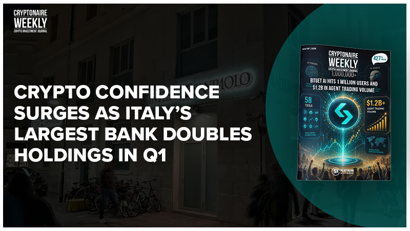 PlatinumCrypto's tweet photo. Crypto Confidence Surges As Italy’s Largest Bank Doubles Holdings In Q1

Featured in this week's Cryptonaire Weekly Magazine Latest Edition 427: https://t.co/5N6oenSdJx
@MayaPreferred_ @labgemtraders  
#Crypto #Italy #CryptonaireWeekly
https://t.co/5N6oenSdJx https://t.co/r3XBjKB7p4
