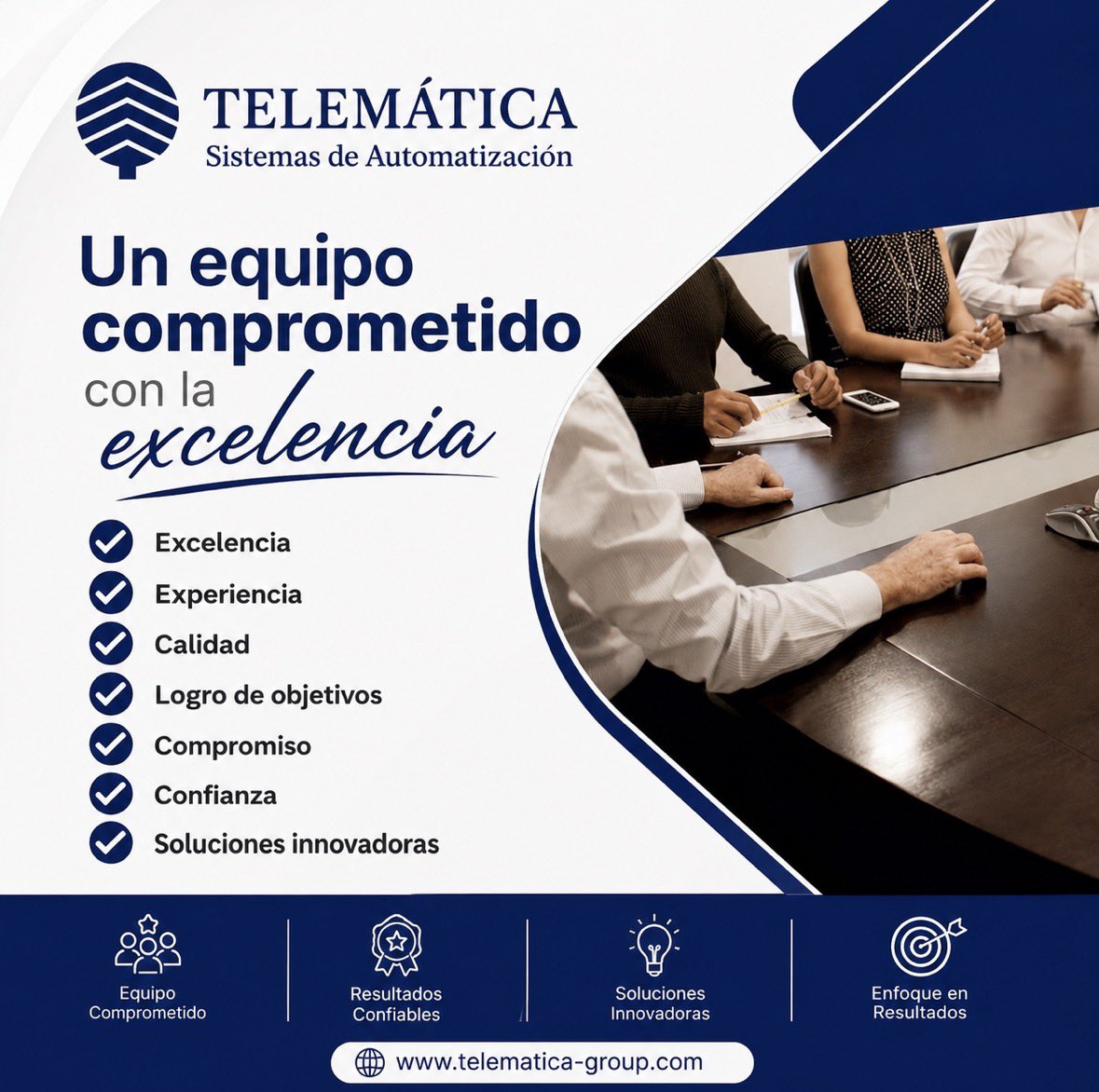 TelematicaG's tweet photo. Nuestro equipo de trabajo se caracteriza por la excelencia, experiencia, calidad y compromiso en cada proyecto.

En @TelematicaG desarrollamos soluciones innovadoras orientadas al logro de objetivos.

🌐 https://t.co/q24R3aYWBd

#Ingeniería #Automatización #Telecomunicaciones https://t.co/1NvuSfvIJa