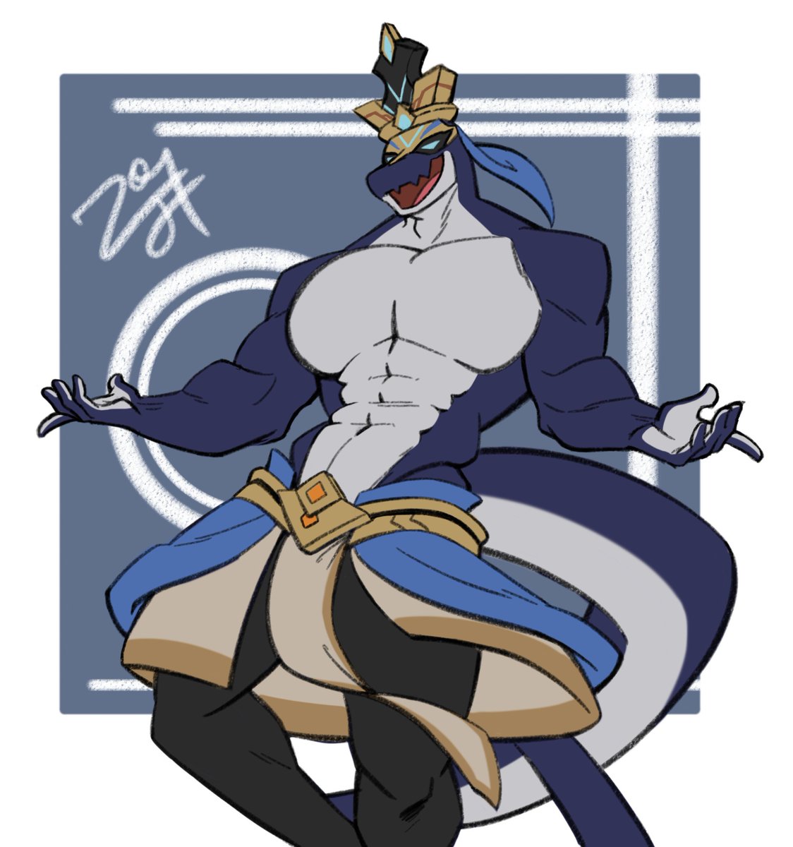 ZJ_Artz's tweet photo. Small doodle of that guy from Genshin

Hehe, Sobek :3

#Fanart #Furry #Muscle https://t.co/rQqLvU1ntI