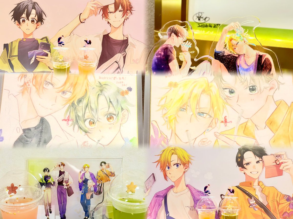 🌸アニメイトカフェ × 佐々木と宮野🧁🌸 2回目やっと行けて色紙拝めた