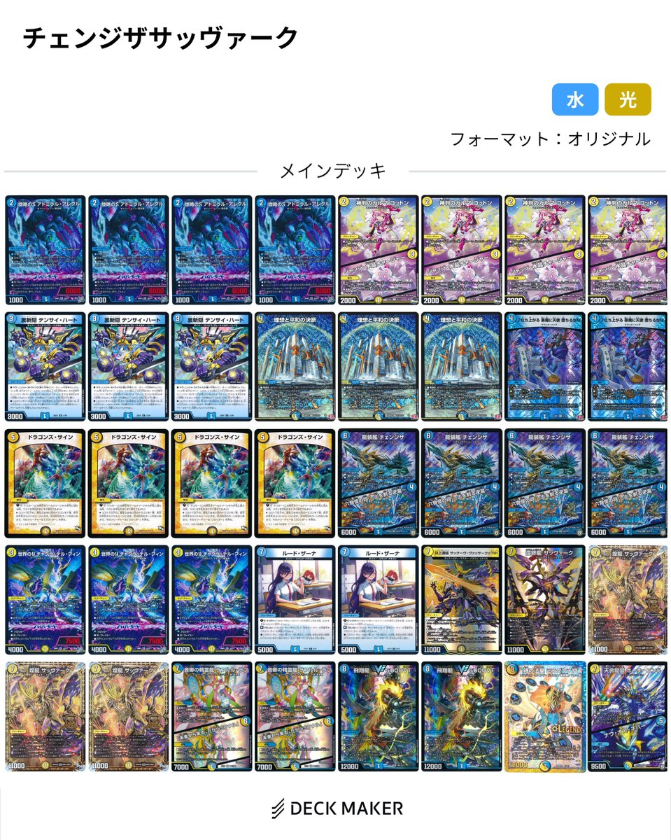 デュエマ　青白サッヴァークデッキ デュエマ 青白サッヴァークデッキ - メルカリ