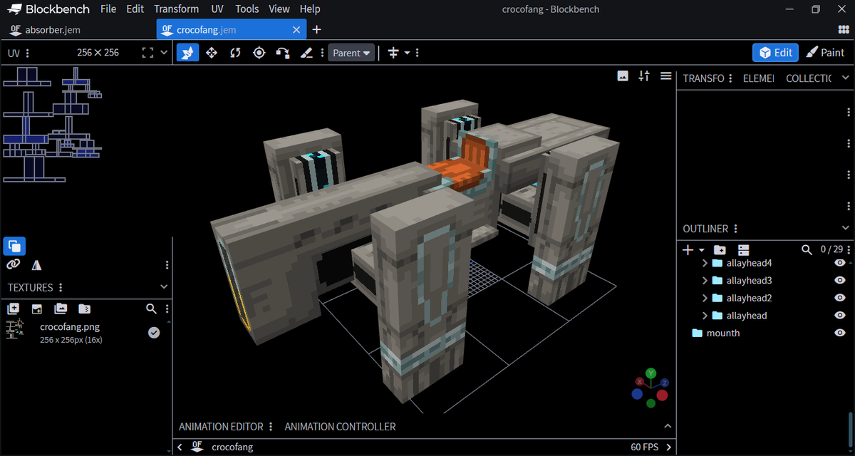 Completed the mecha remodel of Crocofang from Illage & Spillage mod ...