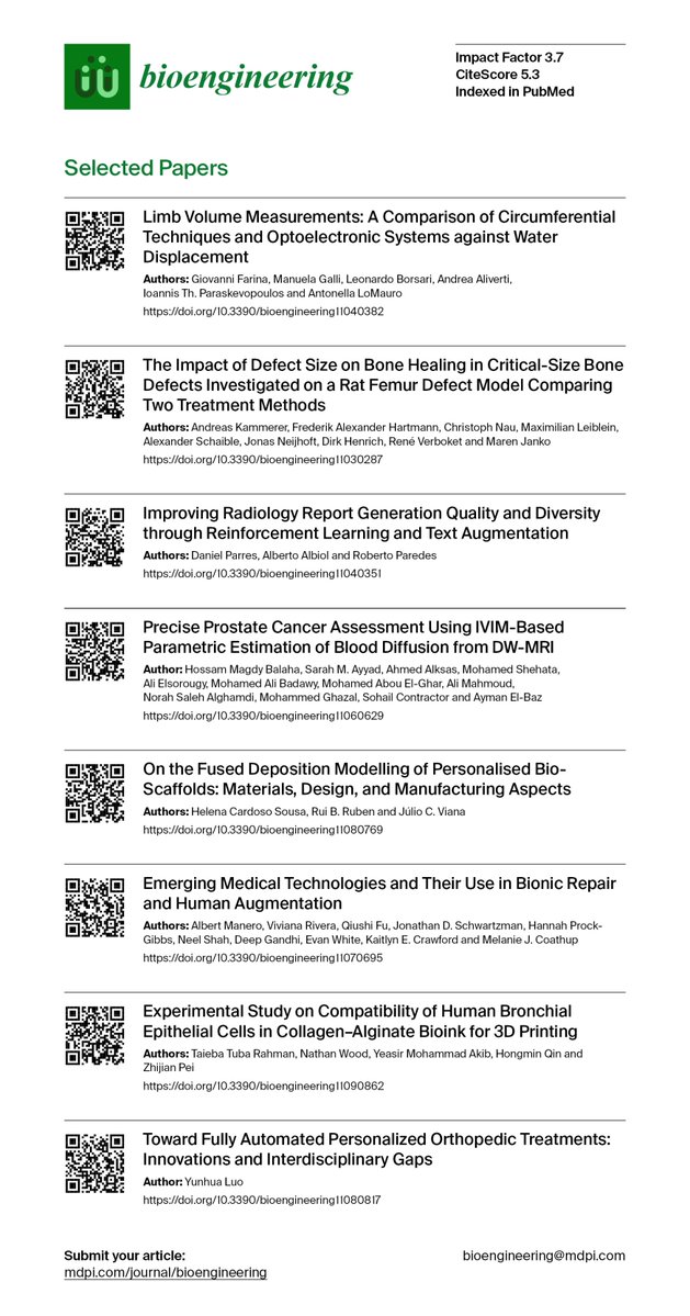 Bioengineering MDPI tweet media