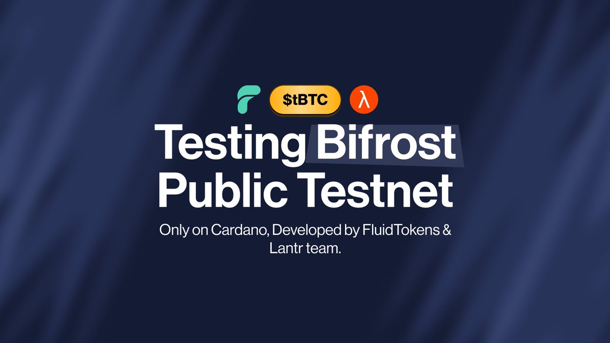 FluidTokens's tweet photo. It’s extremely easy, try it out 😤:

BIFROST flow:

→ Connect your wallet and enter the amount
→ Send BTC
→ Sign the request on Cardano
→ Track the status in the dashboard until the final step is ready
→ Submit the proof that your BTC transaction happened
→ Cardano confirms and mints your fBTC

That’s it. 3 wallet confirmations in total!