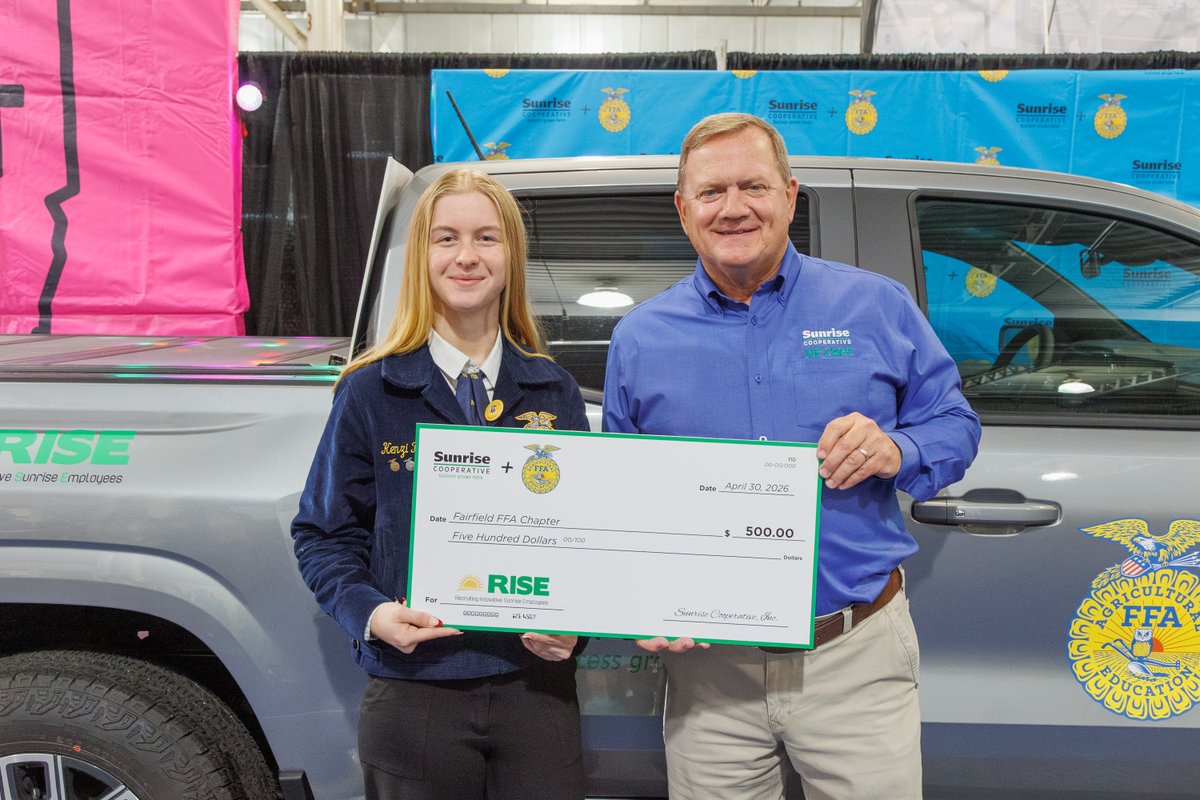 SunriseCoopOH's tweet photo. The #agindustry needs strong leaders, and Kenzi from the Fairfield FFA Chapter is stepping right in! Welcome to #SunriseCooperative and the #RISEFFACareerProgram. Where hands-on learning happens on the job, every day.

#YouthInAg #OhioAgriculture #FFA @OhioFFA https://t.co/e9z1C45lXg