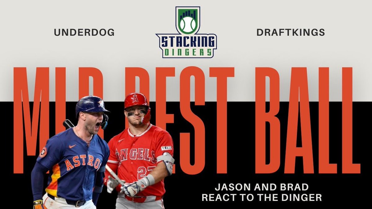 StackingDingers's tweet photo. ⚾️The Stacking Dingers Show EP71⚾️

This week @D4RKSH33P_ is joined by @brdmc3 and @WooWooJTrain for a fun discussion of advance rates, players not pulling their weight, and mistakes made during draft season.

Links👇 https://t.co/UyTl96uGyP