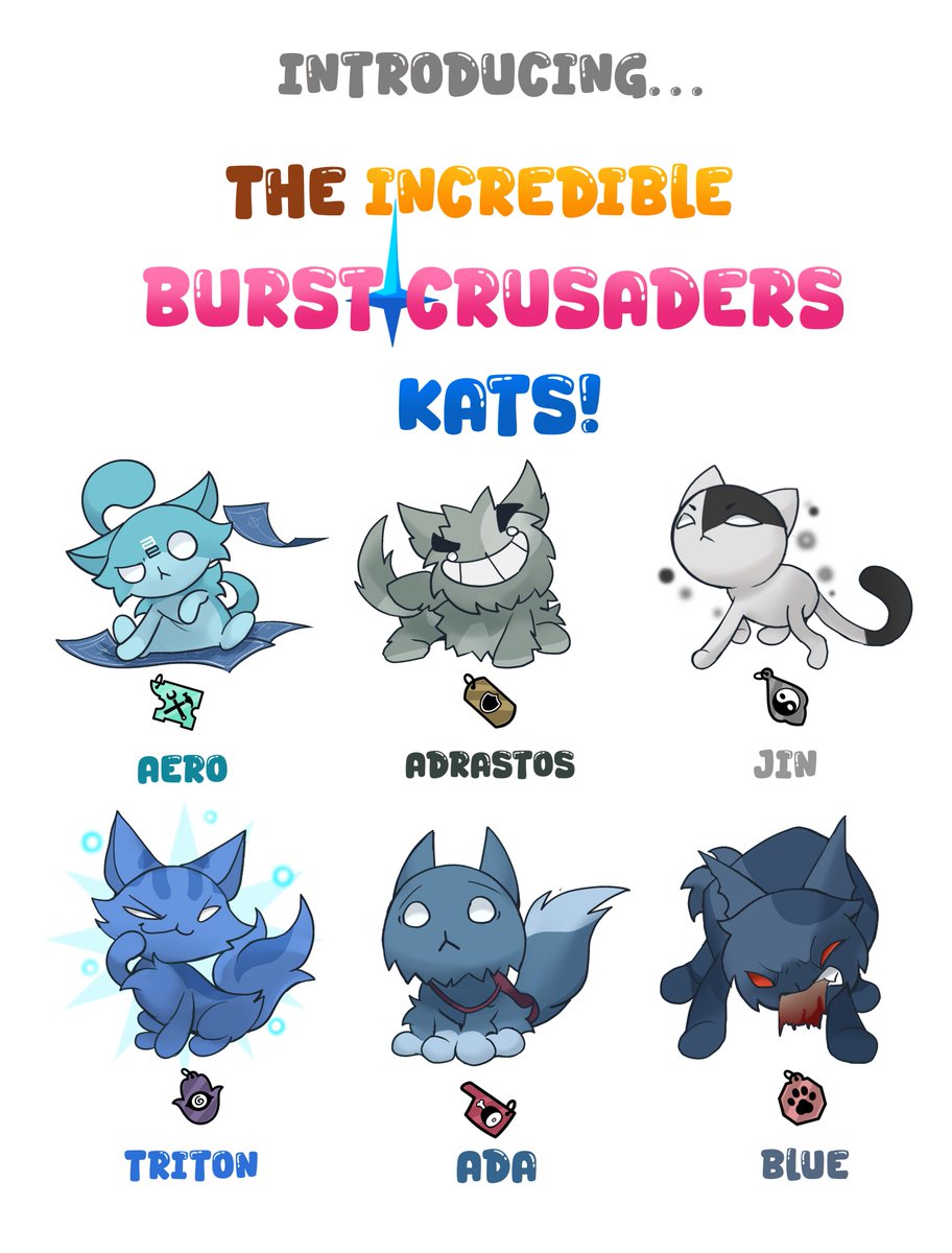 BCForTheWin's tweet photo. Burst Crusaders in Mewgenics ~~ https://t.co/n7lE2HgPG0