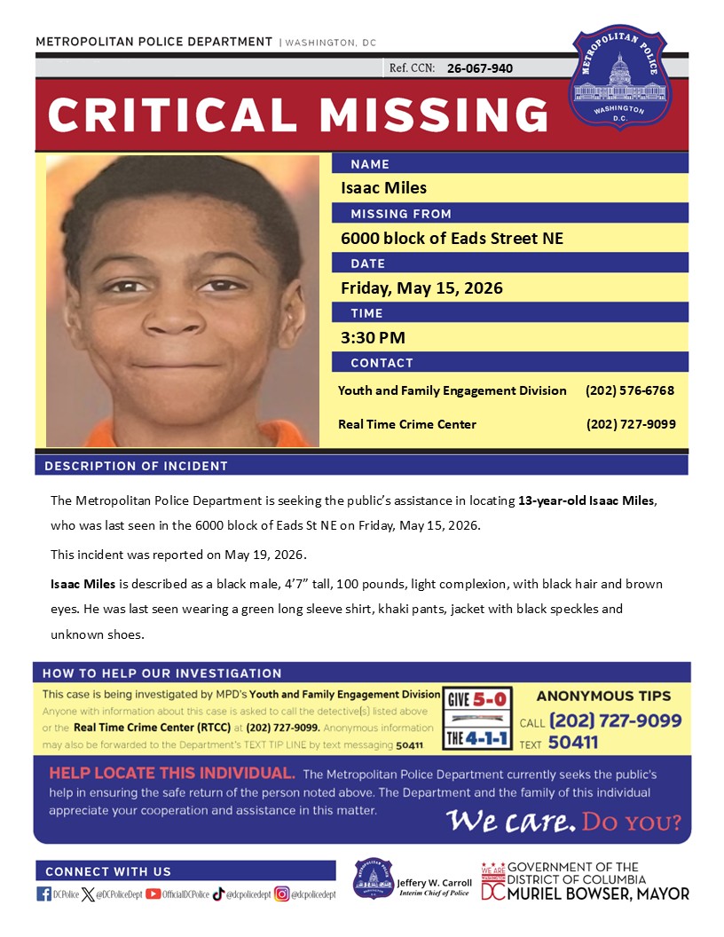 DC Police Department tweet media