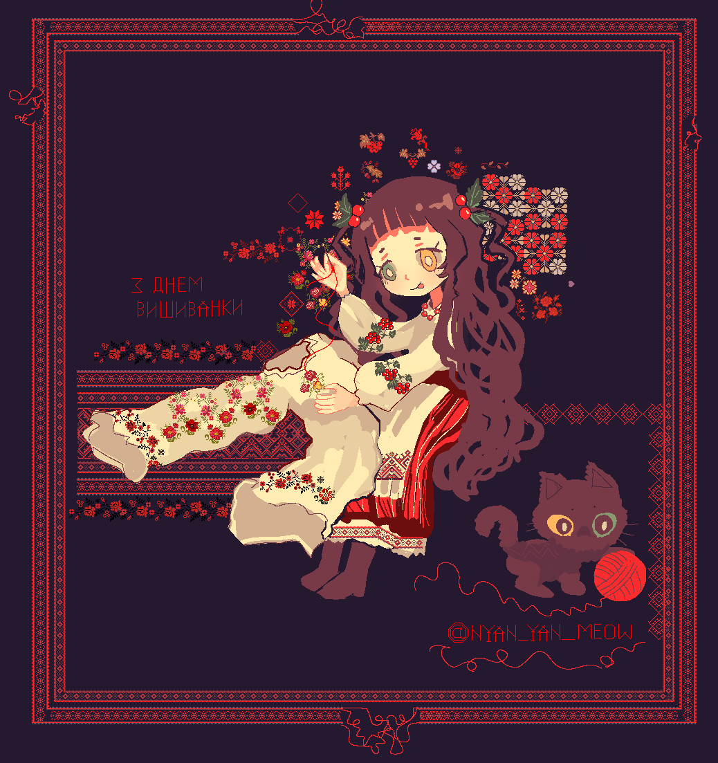 Nyan_Yan_Meow's tweet photo. ╔═❖══════════════❖═╗  
    ✿ З ДНЕМ ВИШИВАНКИ ✿ 
╚═❖══════════════❖═╝
◆
◇
╔═❖════(TAGS)════❖═╗  
         #art #ukrart #украрт https://t.co/PCZH5RljAa