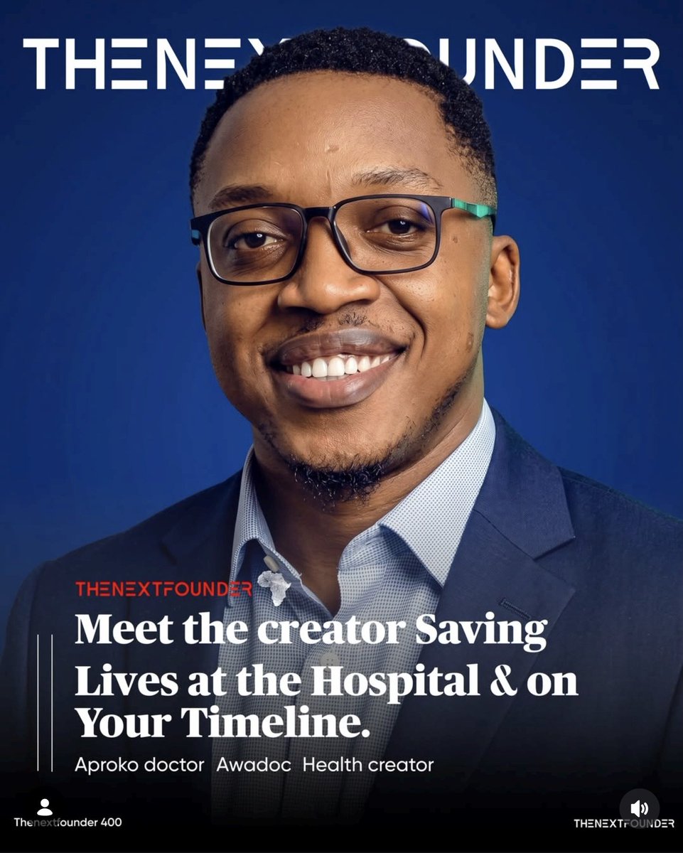 aproko_doctor's tweet photo. Meet the creator who saves lives both in the hospital and outside. The creator empowering Africans to be more aware about their health.

The creator who doesn't just inform but empowers. 

We will change African healthcare, one story at a time. https://t.co/mwGuyMsR8V