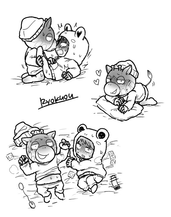 🦒と🐸(一部🦒🐸あり) 