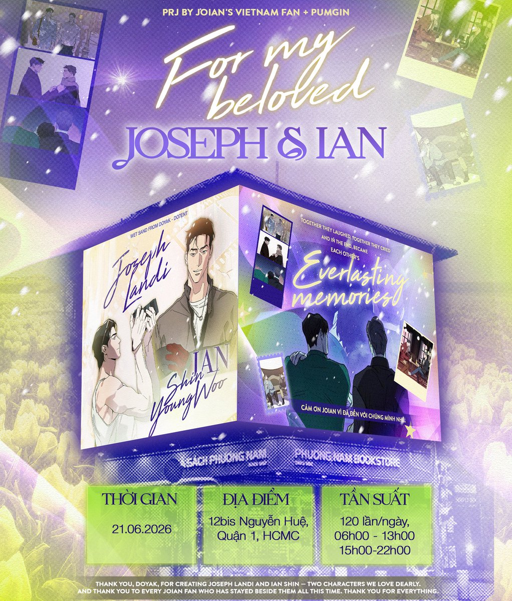 HieuNguyen53492's tweet photo. ✨ JOIAN LED PROJECT IN VIETNAM ✨
“A beautiful story will always be remembered.”
Thank you to everyone who has supported this project. We hope this small light can deliver all our love and support to JoIan 💙
📅 Date: June 21, 2026
📍 Ho Chi Minh 
📍 Hanoi
#JoIan #WetSand  #Doyak