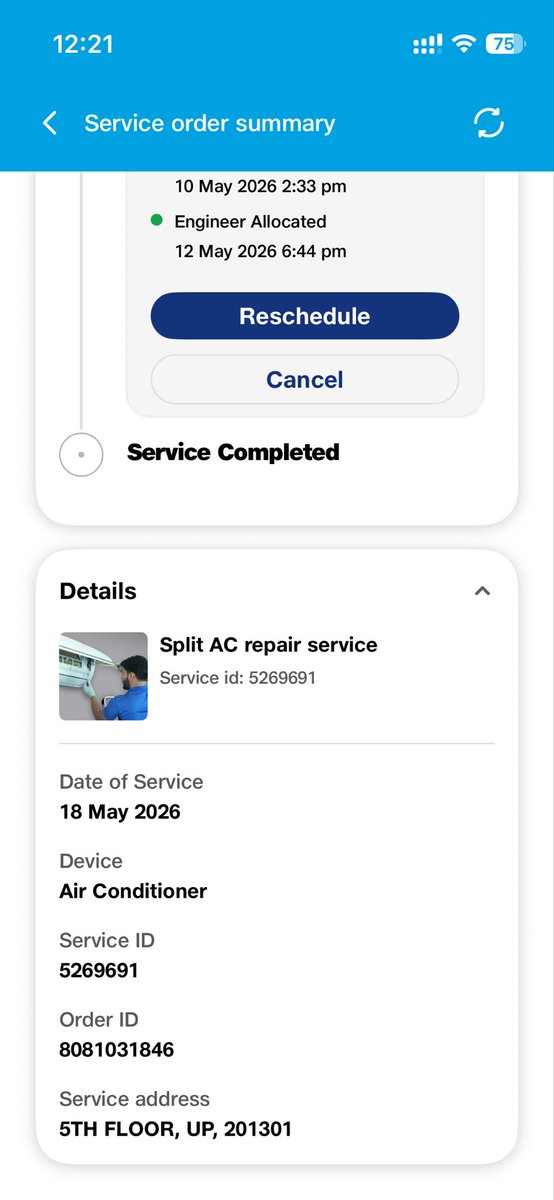 ManooBhatnagar's tweet photo. @SamsungIndia My Samsung AC is non-functional for over 10days because @RelianceResQ @RelianceDigital has not received the required part from you. If this is how both of you are treating your customers in this Delhi heat then I am not buying anything ever from either one of you. https://t.co/O6BLBEUuc6