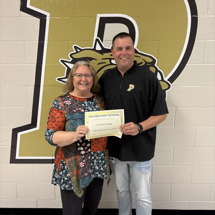 palmer_hs's tweet photo. Mrs. Roybal is our last staff member of the 9 weeks.  She has been with Palmer ISD for 31 years, and she has decided this will be her last.  Mrs. Roybal, enjoy your retirement it is well deserved! https://t.co/RaciCSjHcM
