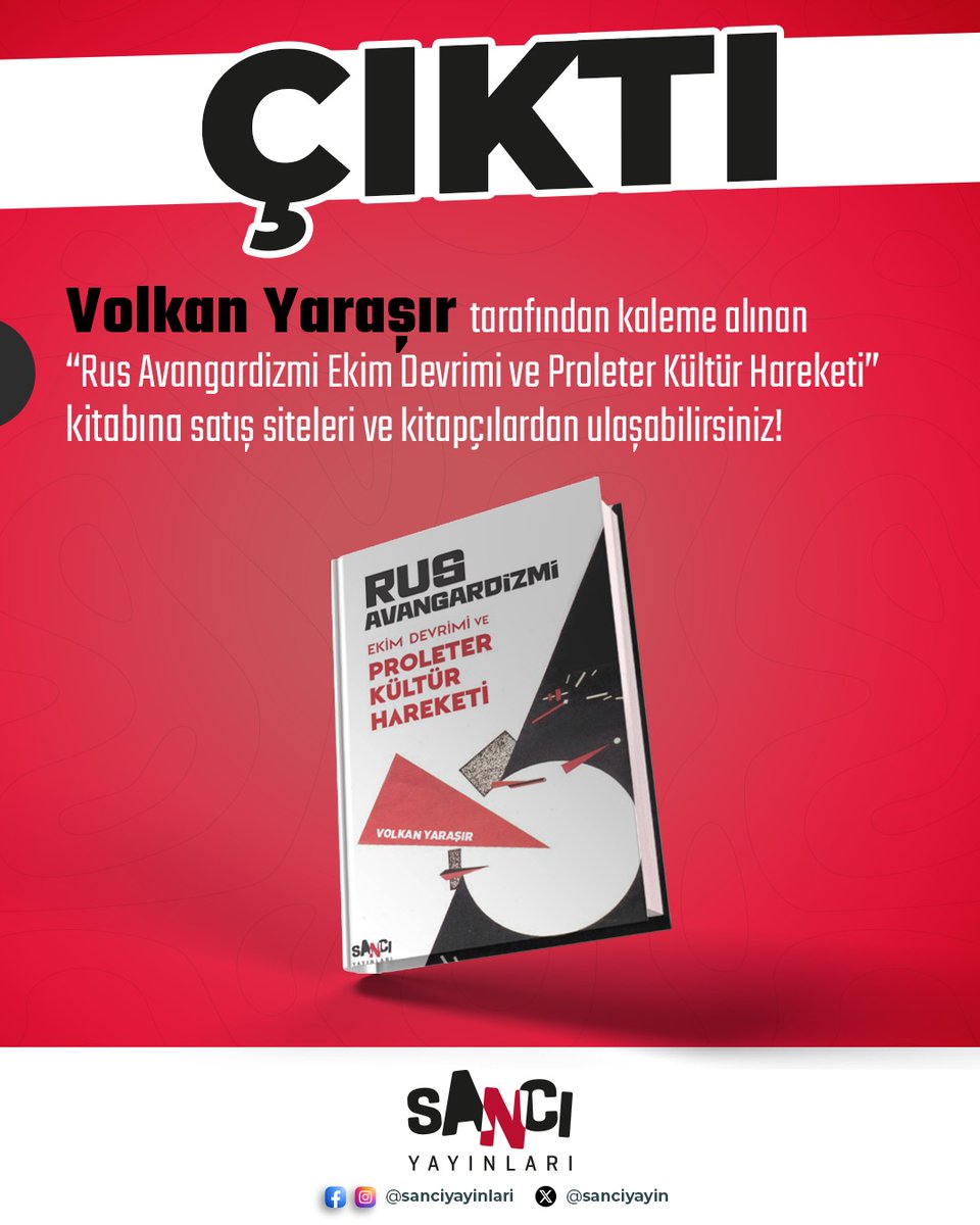 sanciyayin's tweet photo. Volkan Yaraşır tarafından kaleme alınan "Rus Avangardizmi - Ekim Devrimi ve Proleter Kültür Hareketi-" kitabına satış siteleri ve kitapçılardan ulaşabilirsiniz... https://t.co/cBokKQUHnG