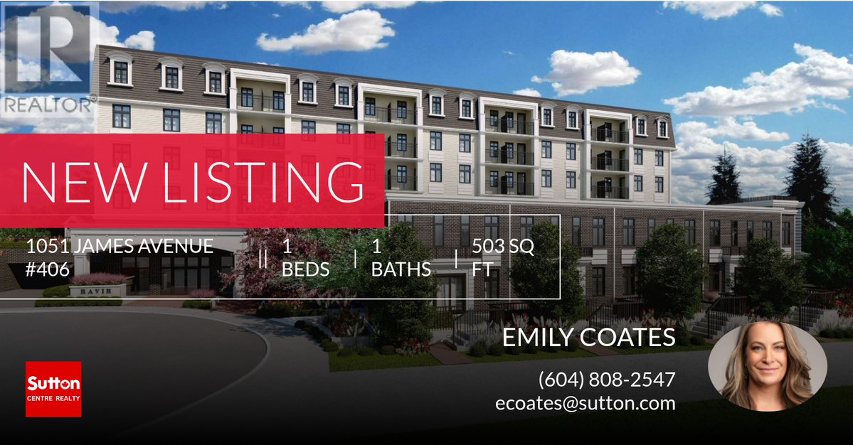 SuttonEmily_'s tweet photo. 📍 New Listing 📍 Take a look at this fantastic new property that just hit the market located at 1051 James Avenue #406 in Coquitlam. Reach out here or at (604) 808-2547 for more information https://t.co/o18BaawyaV https://t.co/nQrjEdgl2G