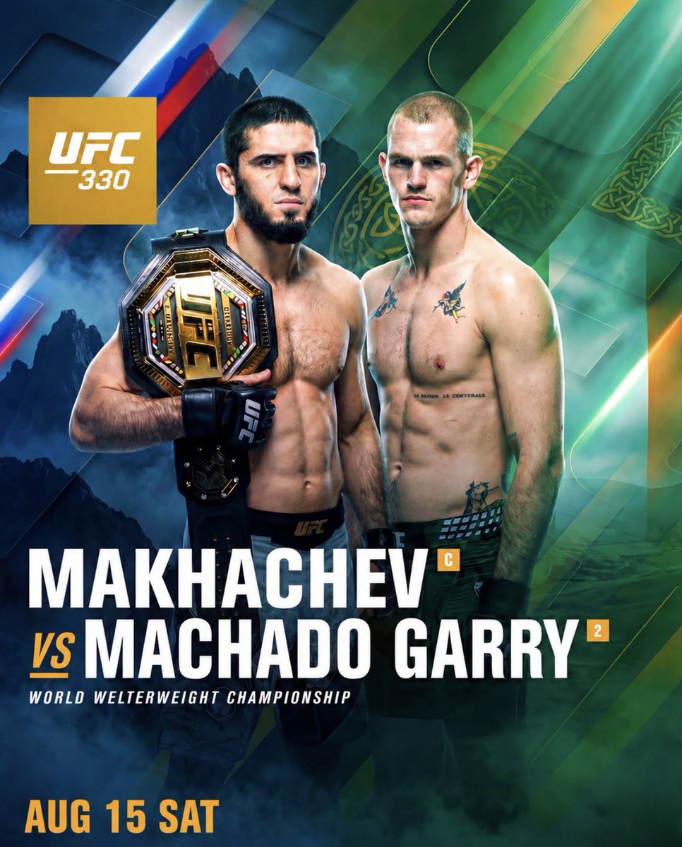 arielhellwanni's tweet photo. BREAKING: Makhachev vs Garry set for #UFC330 in Philadelphia, PA on August 15th. 

Dagestan vs Ireland 2. https://t.co/2jPUzNIl7f