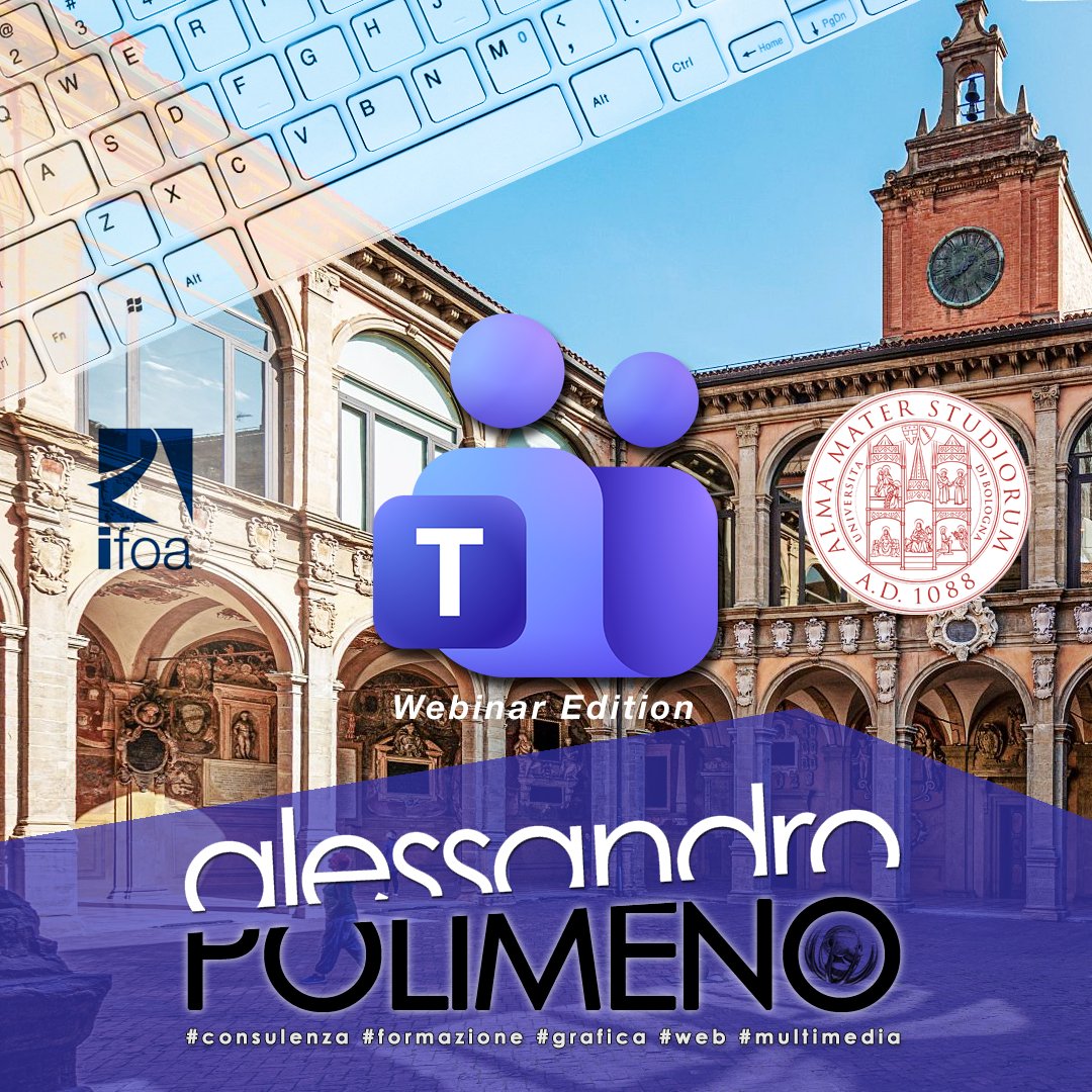 Virtualex_ap's tweet photo. 21/05/2026 - Webinar #MicrosoftTeams - Strumenti digitali per migliorare la collaborazione accademica per l’Università di Bologna, in collaborazione con @ifoasapereutile 
#ChiNonSiFormaSiFerma #CollaborazioneDigitale #FormazioneProfessionale #RiunioniOnline #Unibo https://t.co/oaeYNmObCq