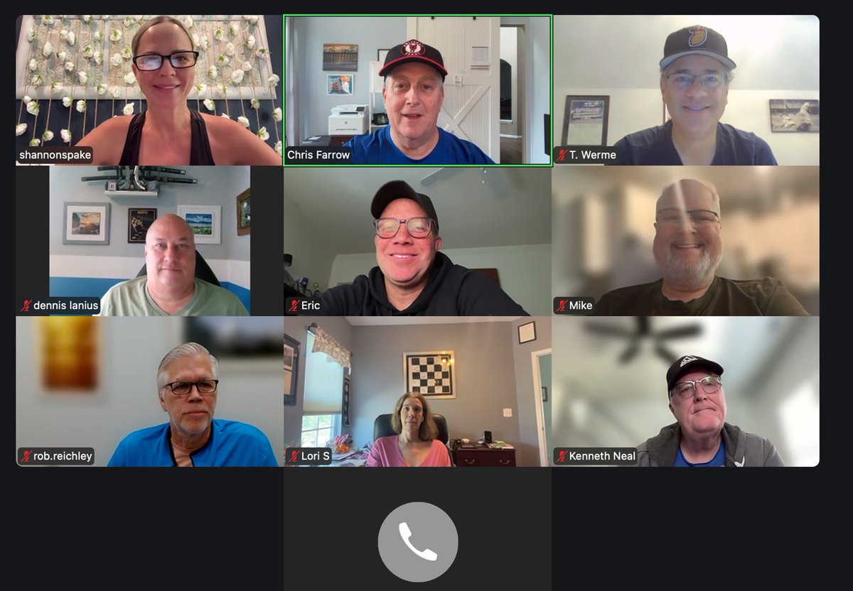 CharlottePlanC's tweet photo. Our May zoom had a great turnout. Terrific updates from the group attendees staying busy working: ⚽️🏎️🏃‍♀️🥎🏀⚾️🥍🏒⛳️🏈.  
⬇️
DYK: Our 17 Plan C members have a combined 591 years experience in the sports broadcast industry. #WhereIsPlanC #Networking https://t.co/BWD43yqY5L
