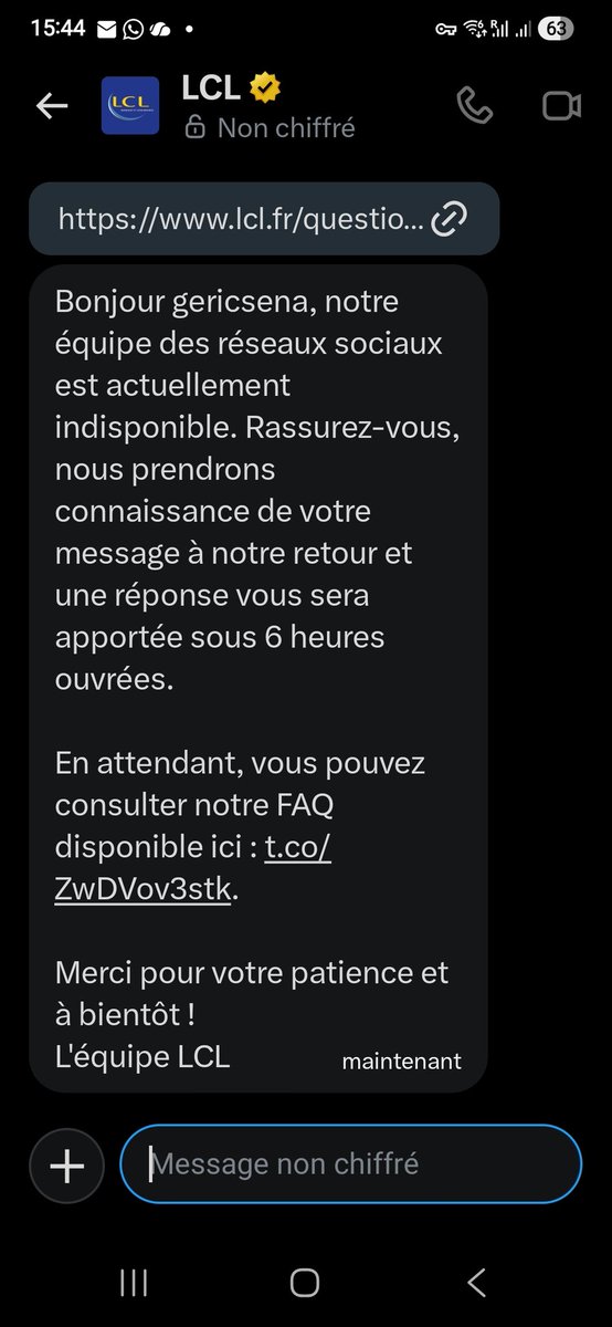 gericsena's tweet photo. @LCL impossible d'accéder à mon espace client. impossible d'avoir son agence par téléphone... Impossible d'avoir un interlocuteur ici !!!!!! https://t.co/2v8MsKg6Gb