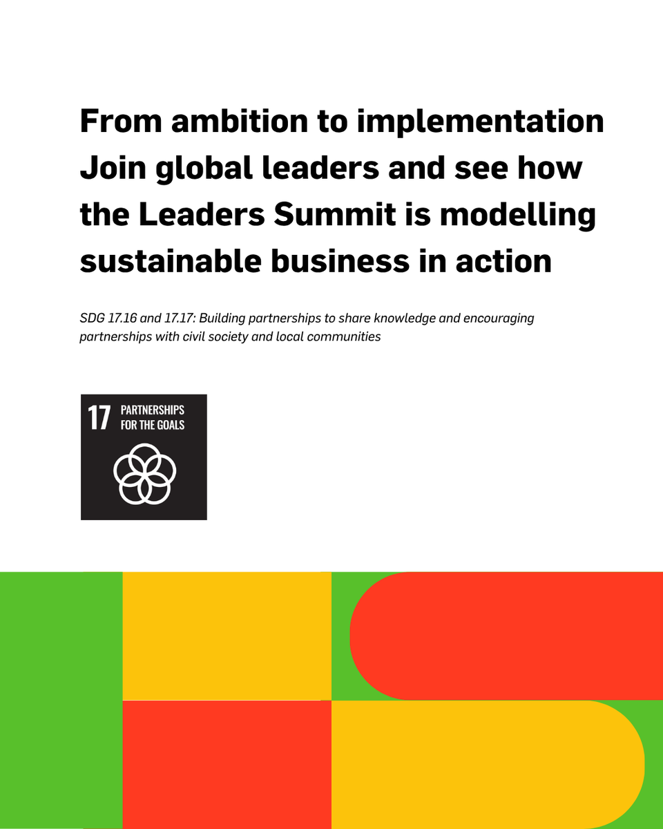 globalcompact's tweet photo. The current moment demands implementation, not ambition alone — being in the room matters.
Register now to secure your spot: https://t.co/1wiVgNiYYm 

#GCLeaderSummit26 #ForwardFaster #SustainableBusiness #LeaderSummit #ResponsibleBusiness https://t.co/uRf4M9wlTz