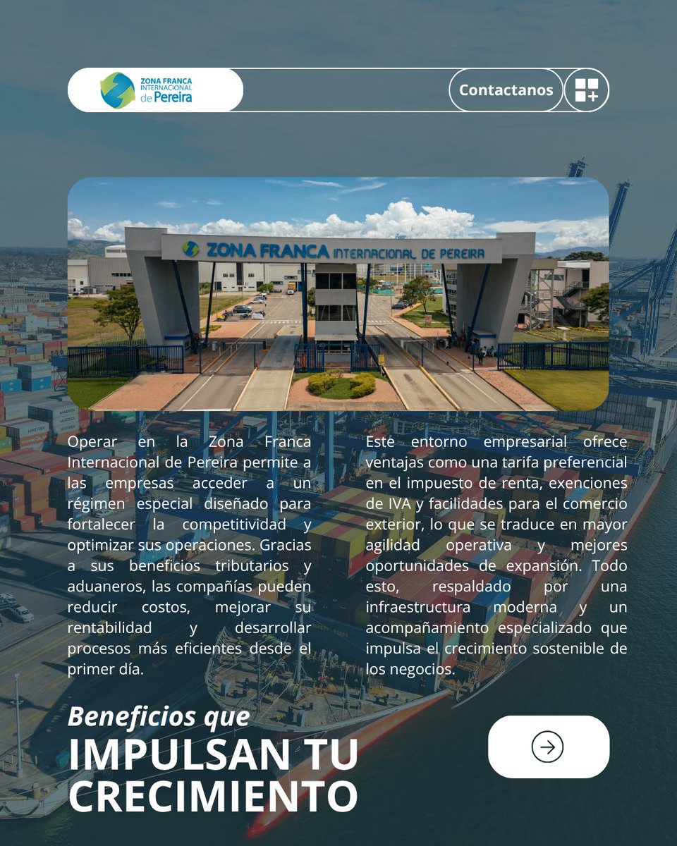 ZFIP's tweet photo. Zona Franca Internacional de Pereira: un entorno estratégico para crecer y competir
En el corazón del Eje Cafetero se consolida un espacio diseñado para impulsar el desarrollo empresarial y conectar a las compañías con nuevas oportunidades de negocio. https://t.co/VcEyg8g6yZ