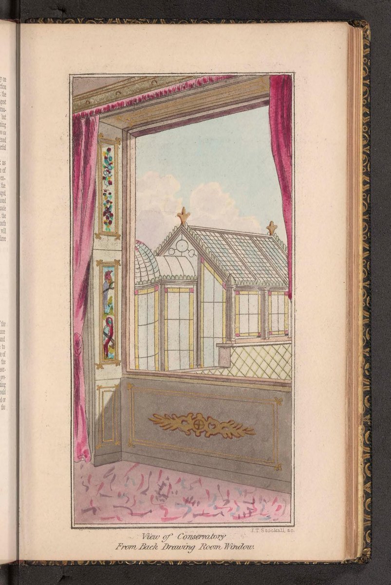 ALSmithey's tweet photo. "View of conservatory from back drawing room window."

—Mangles, James. The Floral Calendar, Monthly and Daily. London: F.W. Calder, 1839, via Internet Archive. https://t.co/0A2IQdcPXM