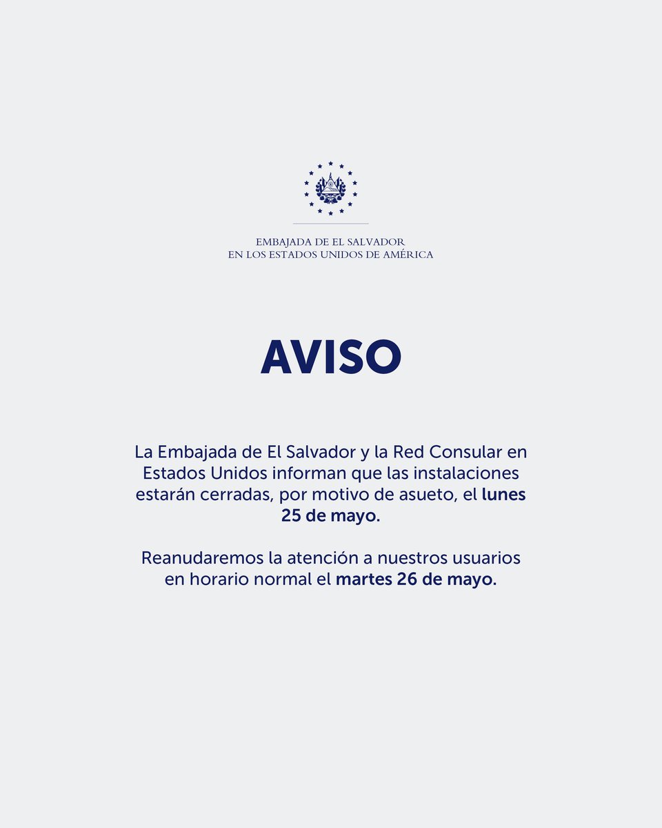 Embajada de El Salvador en Estados Unidos tweet media