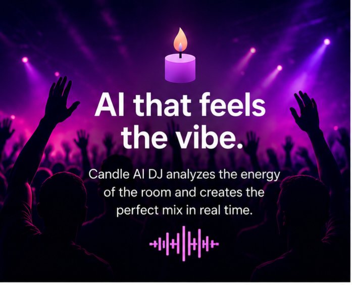 candlewusic's tweet photo. Most DJs play songs.
Candle AI DJ plays the moment. 🕯️

It listens to the room.
Feels the energy shift.
Then builds a soundtrack around the emotion in real time.

Not just mixing music.
Engineering memories. 💜

#CandleAIDJ #AIDJ #FutureSound #MusicTech #FeelTheVibe https://t.co/j5bwIHIVgN