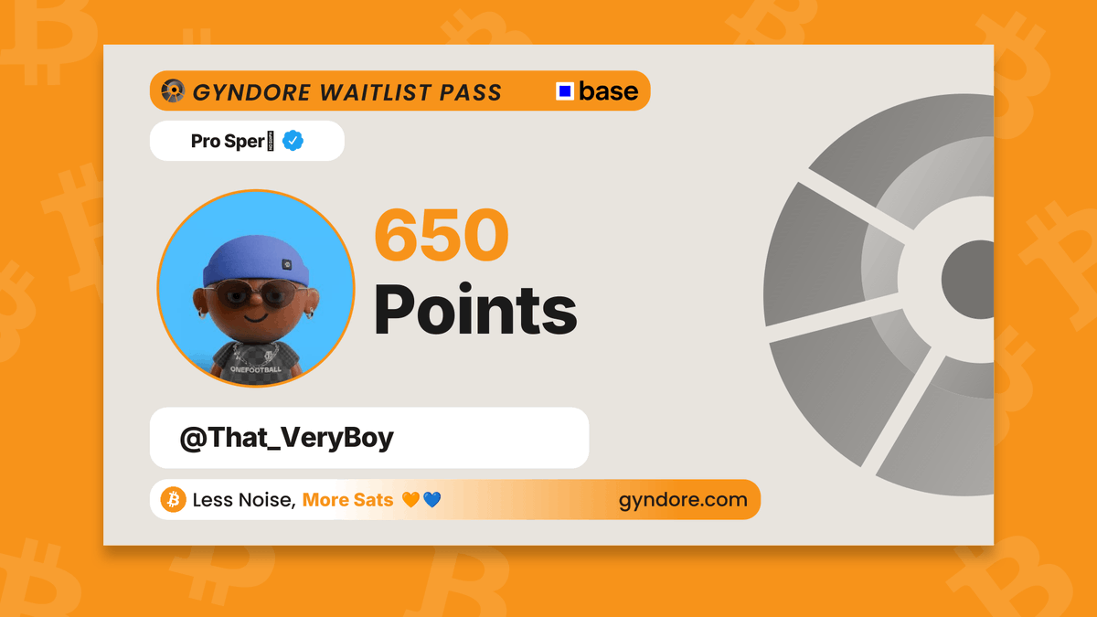 That_VeryBoy's tweet photo. Secured my spot on the @Gyndore waitlist.

Already stacking. It pays to be early.

Join now &amp; claim your points → https://t.co/BC7BOwLHv1 https://t.co/5mwL24sWKu