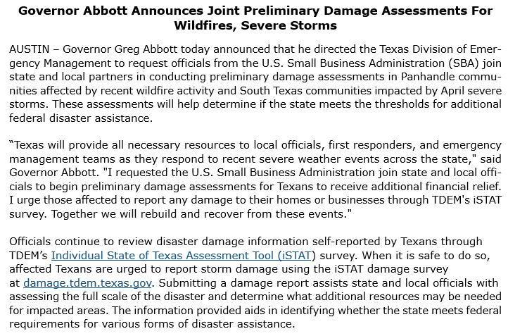 Governor Abbott Press Office tweet media