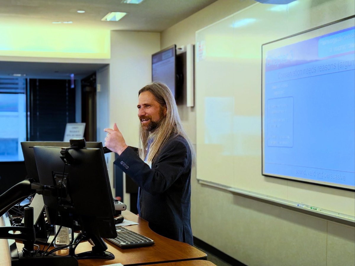 ISBAlawyer's tweet photo. “Becoming Law: Rewilding” presented by Jane McBride & Prof. John A. Vucetich, Michigan Technological University, during the 24th Annual Environmental & Natural Resources Law Conference held at @ChicagoKentLaw.
#EnvironmentalLaw2026 #NaturalResourcesLaw #ISBA #CLE https://t.co/sFp8P9MCC1