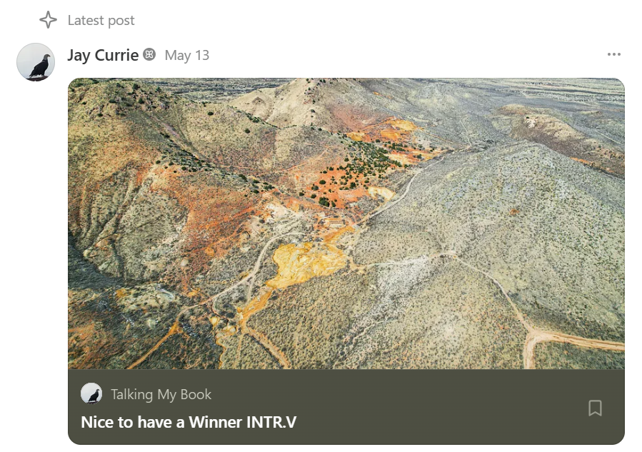 TheTSXDude's tweet photo. Posted on behalf of Intrepid Metals Corp. - https://t.co/BCSaAWIt6w
In his recent commentary, Jay Currie highlighted $INTR $INTR.v as one of the more compelling #juniorresource stories in his portfolio, pointing to @IntrepidMetals continued exploration progress & growing strategic interest around its Arizona #copper assets
In his commentary, Currie referenced historical drilling at Corral, high-grade intercepts from Intrepid’s recent programs, adjacent land acquisitions by Rio Tinto and Ivanhoe Electric & Teck Resources’ decision to build a strategic ownership position in @IntrepidMetals
With fully financed drilling and additional exploration planned, Currie outlined why he believes @IntrepidMetals remains a potential long-term growth story and possible takeover candidate within Arizona’s emerging copper exploration landscape⛏️