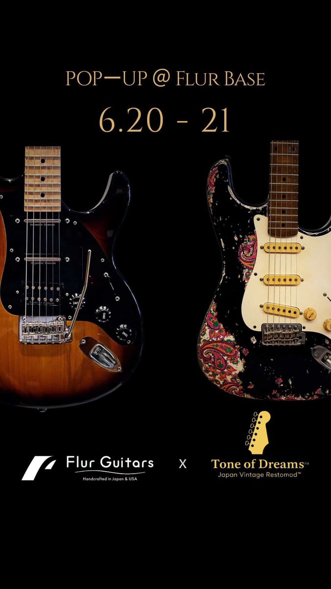 flurworks's tweet photo. Flur Works Event Vol.12　2026/6/20(土)
森田航　Guitar Clinic(Vol.3)　
【グルーヴとアンプのサウンドメイク】

https://t.co/0n7wdaIYdo

毎回大好評の森田航さんのギタークリニック（第3回）
が決定いたしました！

グルーヴよくプレイするためのタッチと、それに合わせたアンプのセッティングやサウンド作りの考え方を紹介します。 また、自宅環境での練習方法や普段アンプシミュレータでラインで音作りされる方にも役に立つ方法の紹介など。

今回はギターブランドTone of DreamsとFlur Guitarsの
合同ポップアップと同時開催となっております。

グルーヴを磨きつつ良いギター、良いサウンドを一度に体験できる（ついでにビールも飲めます🍺）最高のイベントです！

是非お早めにご予約ください。