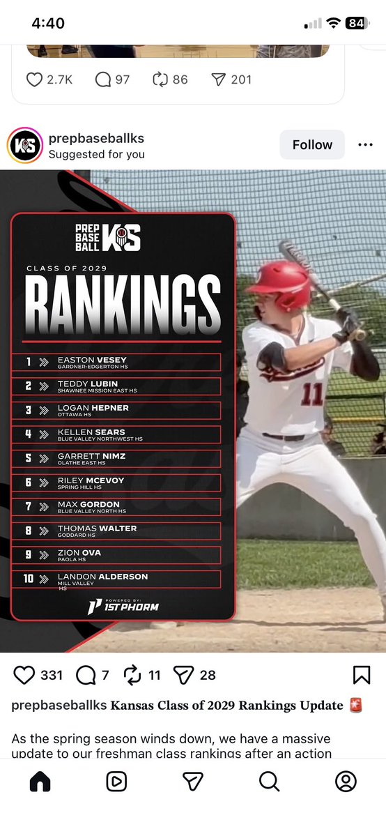 GEHS Baseball tweet media