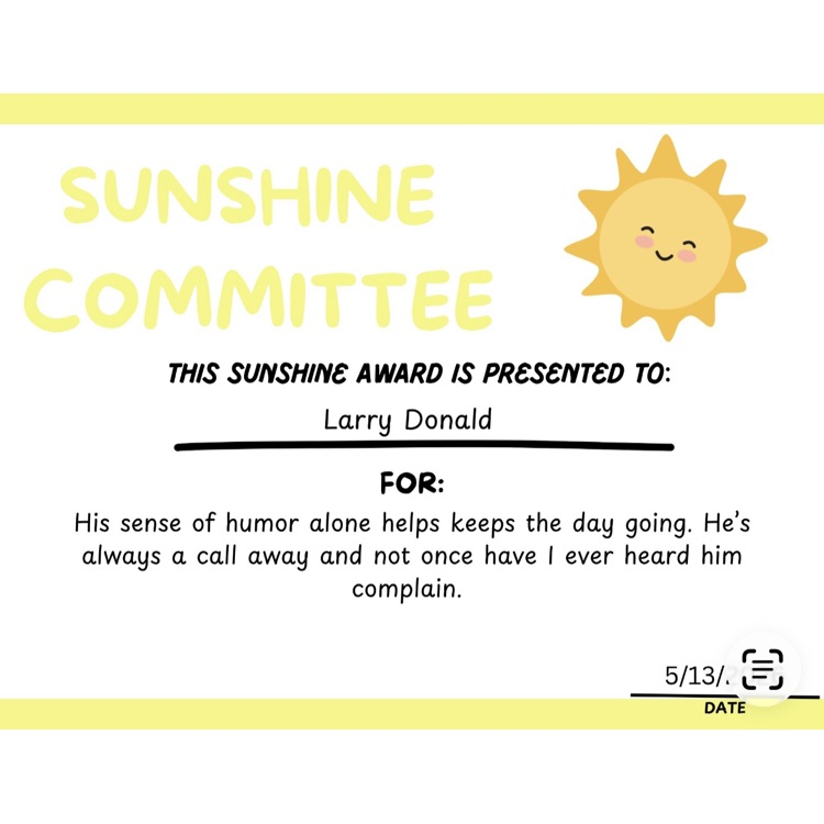 PHillPanthers's tweet photo. Big CONGRATS to these Sunshine Award winners for the month of May!!! Thank you for all you do for our Panther family 🐾❤️ https://t.co/5gK3ViHAIL