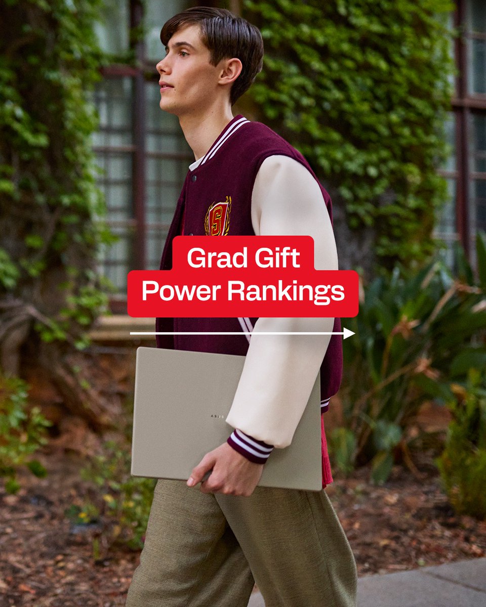Snapdragon's tweet photo. Graduation season is here and the bar for gifts has officially been raised. Check out our #GiftGuide for the best PCs powered by #SnapdragonXSeries.

💻
@HP OmniBook 5 ​
@ASUS Zenbook A14​
@Lenovo IdeaPad Slim 3x ​
@Microsoft Surface 13