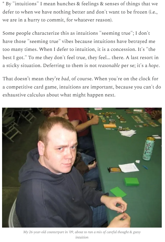 StanRockPatton's tweet photo. @DavidRland @SpeedWatkins @waldenpod @Michael__Huemer @majestyofreason (6/6) A while back I wrote an article (excerpt below) cautioning viral thought experiments that distort our intuition. This is important to me because intuitions are important to me, and I rely on them, like leaning on a walking stick that nevertheless can slip or break. https://t.co/dPr0XoKCsQ