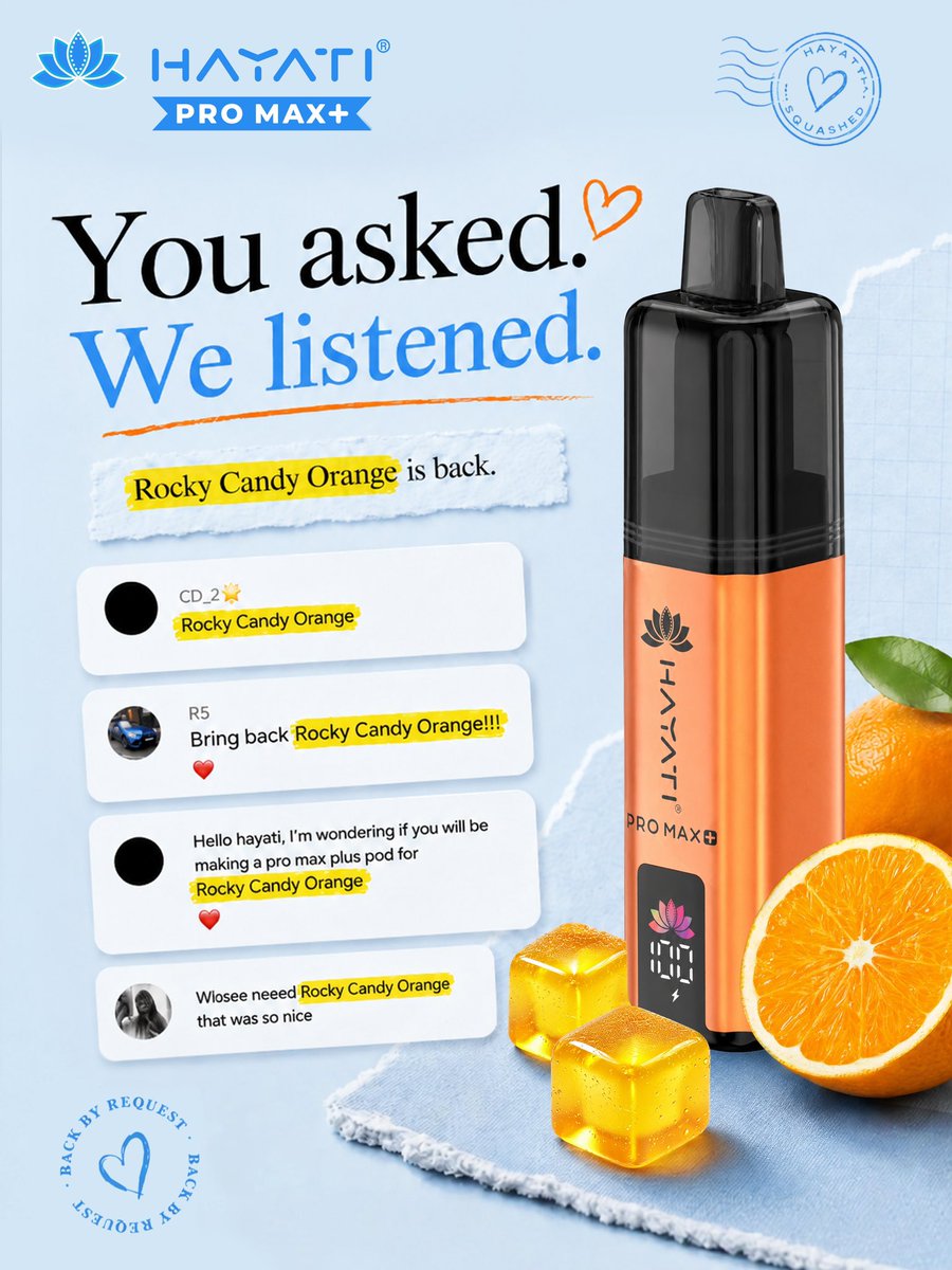 hayati pro max rocky candy orange Summer Blaze IVG Original 50/50 E-Liquid main image 0