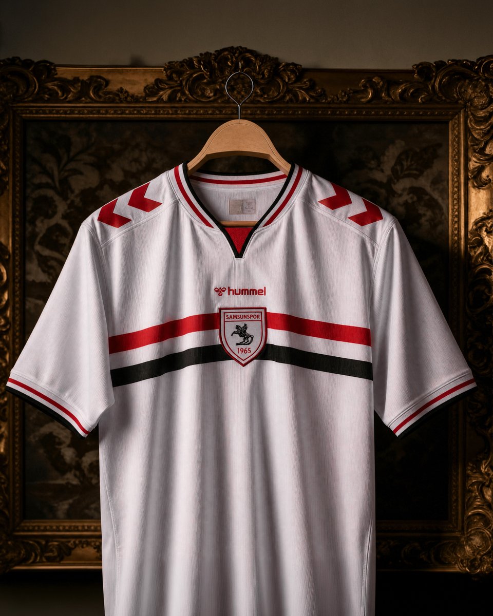 store55official's tweet photo. 76’nın ruhundan, bugünün sahasına… 🔴⚪

Geçmişin izlerini taşıyan “Efsane Retro”, Samsun’un hafızasından ilham alarak 26/27 sezonuna yeniden uyarlandı.

Bir dönemin hikayesi şimdi yeniden üzerimizde. 
26/27 sezonu Efsane Retro forma şimdi tüm mağazalarımızda satışta. 🔥
👉🏼 https://t.co/3V0Z9u7zip
