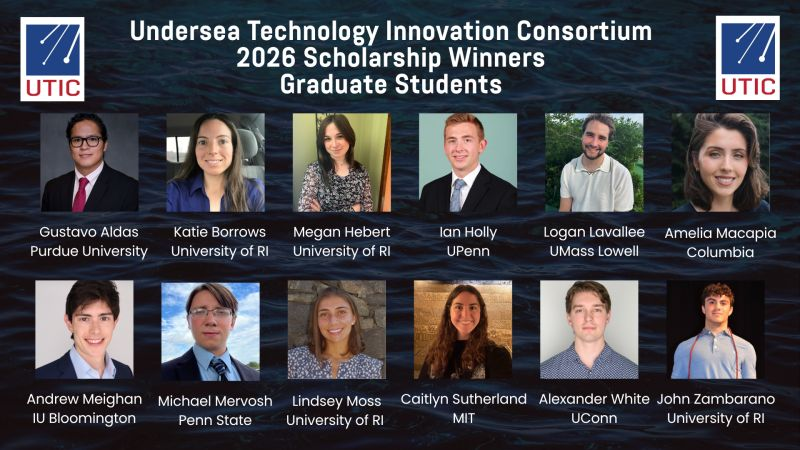 UnderseaTech's tweet photo. After a competitive application cycle, UTIC is glad to announce that we are awarding $100,000 in scholarship funding to 23 students.

The future of our industry is only as strong as our talent pipeline, which is why UTIC is proud to invest in tomorrow's undersea tech workforce. https://t.co/BK7zJmfALu