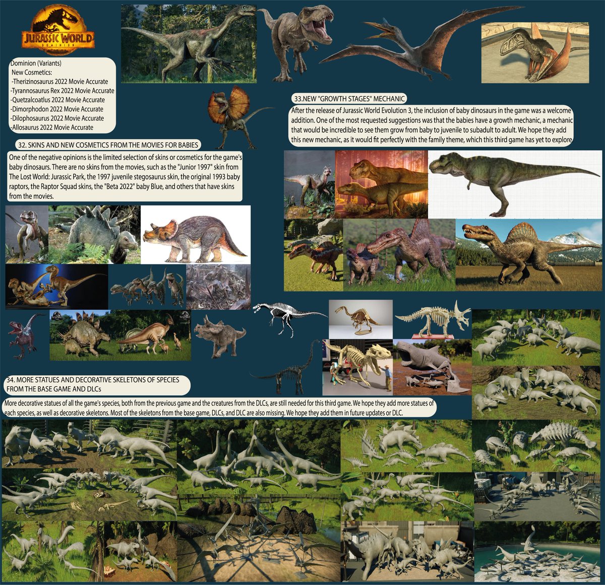 MunozArad's tweet photo. @frontierdev Hi @frontierdev on behalf of the community, fans, and players, we send you our warmest greetings. We've noticed the lack of news regarding Jurassic World Evolution 3. We sincerely hope to have more information about this game soon and that the issues have been resolved https://t.co/tCUzdvGapC
