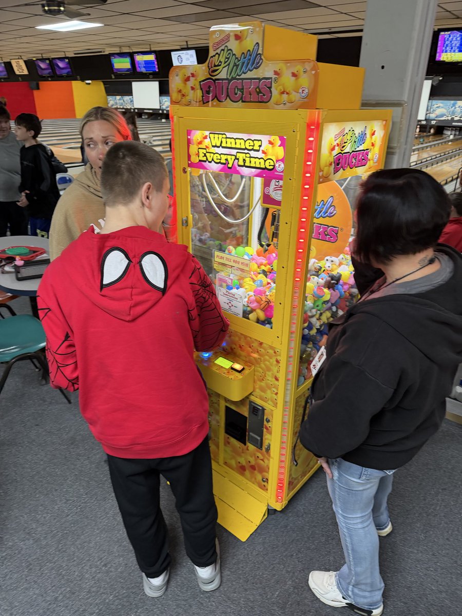 FalconSupt's tweet photo. Lincoln and his Bucyrus classmates having a great day at Suburban lanes.. thank you Bucyrus City Schools for all that you do for Lincoln. https://t.co/KruiBY30Ob