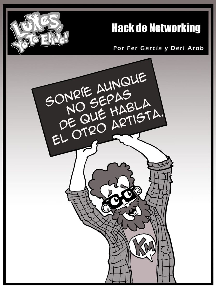 CodiceComics's tweet photo. Networking creativo: asentir con confianza mientras Google trabaja horas extra en tu cabeza.
 Todo sea por convivir.
 ¿También aplicas la sonrisa profesional cuando ya te perdiste en la conversación? 💭
#lytecomic #comics
Por @elcomicologo03 y Deri Arob de Códice Cómics Mx ©2026. https://t.co/ediKrNln0t