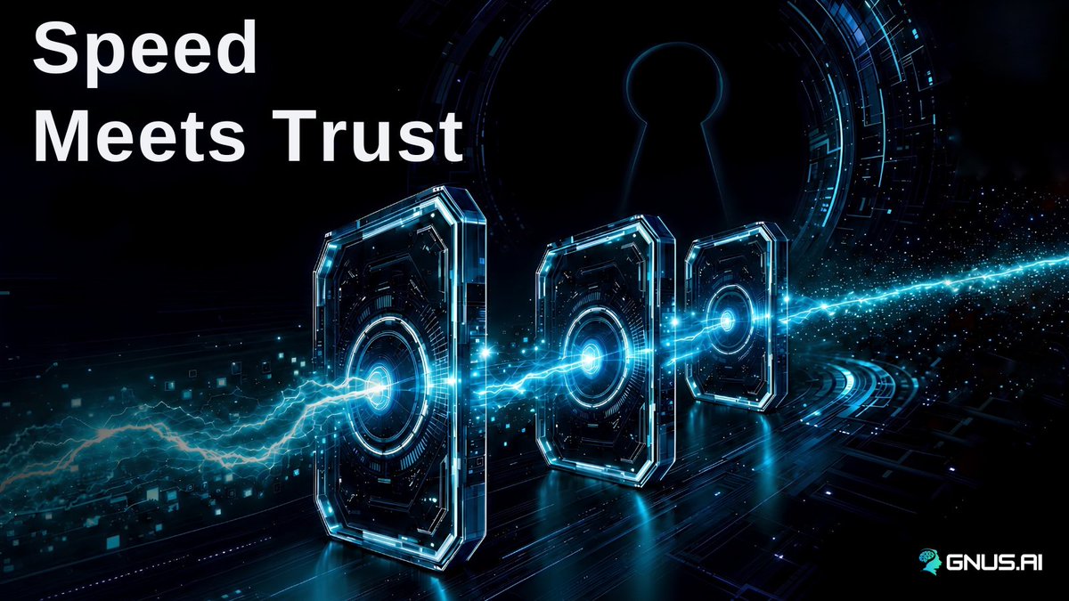 GnusAi's tweet photo. Speed meets trust! 

As AI adoption accelerates, businesses are realizing that speed alone is no longer enough. Enterprises need infrastructure they can trust. Infrastructure that delivers performance, validation, privacy, and security at scale.

https://t.co/UCp9KARZm7 combines distributed execution with encrypted tasks and verified computation, allowing AI workloads to move faster without sacrificing trust, control, or operational confidence.

Faster execution.
Validated outputs.
Reduced infrastructure friction.
Enterprise-grade scalability.

The future of AI won’t belong to the fastest systems alone.

It will belong to the systems businesses can actually trust.