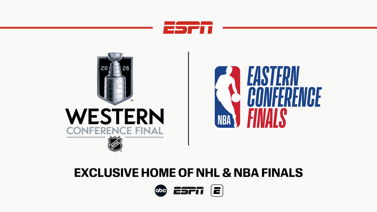 ESPNFrontRow's tweet photo. With the #NHL &amp; #NBA postseason's underway, Eric Loh &amp; Dan Ochs of ESPN's Programming team break down how each property navigates coverage around the biggest moments of each Playoff run 🏒🏀

Read more: https://t.co/HsnEFuTQcW https://t.co/iegBXT57Yg